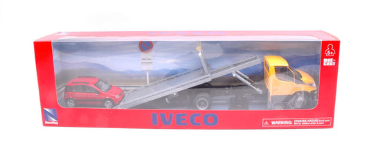 IVECO DAILY GIALLO C/PANDA ROSSA 1:43 - New Ray - NY15875PR