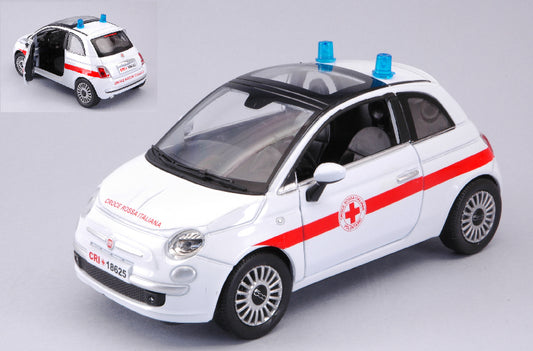 FIAT NUOVA 500 CROCE ROSSA ITALIANA 1:24 - New Ray - NY71383