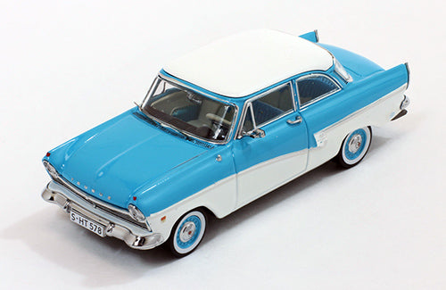 FORD TAUNUS 17M 1957 LIGHT BLUE/WHITE 1:43 - PremiumX - PRD388
