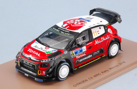CITROEN C3 WRC N.11 5th RALLY GUANAJUATO MEXICO 2018 S.LOEB-D.ELENA 1:43 - Spark Model - S5962