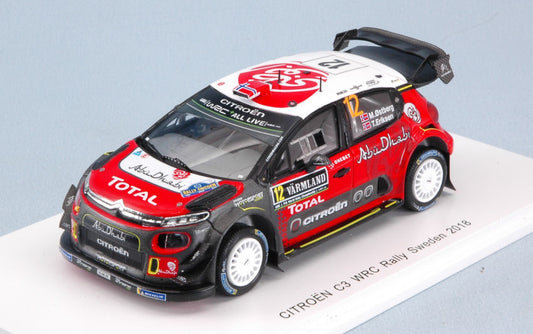 CITROEN C3 WRC N.12 6th SWEDEN RALLY 2018 M.OSTBERG-T.EIKSEN 1:43 - Spark Model - S5965