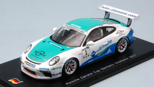 PORSCHE 911 GT3 CUP N.1 GERMANY CHAMPION 2017 DENNIS OLSEN 1:43 - Spark Model - SG262