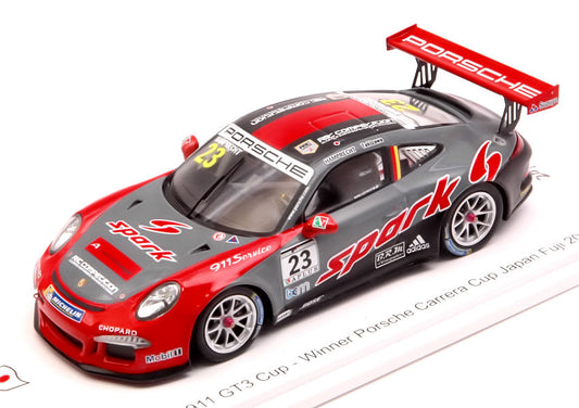 PORSCHE 911 GT3 N.23 WINNER CARRERA CUP JAPAN FUJI 2017 P.HAMPRECHT 1:43 - Spark Model - SJ052