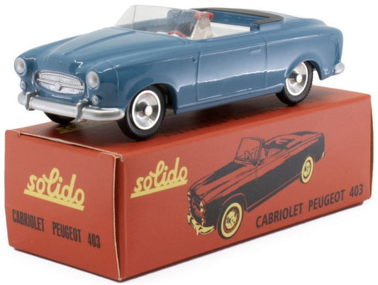 PEUGEOT 403 CABRIOLET BLEU CLAIR CLUB SOLIDO 1:43 - Solido - SL1001081