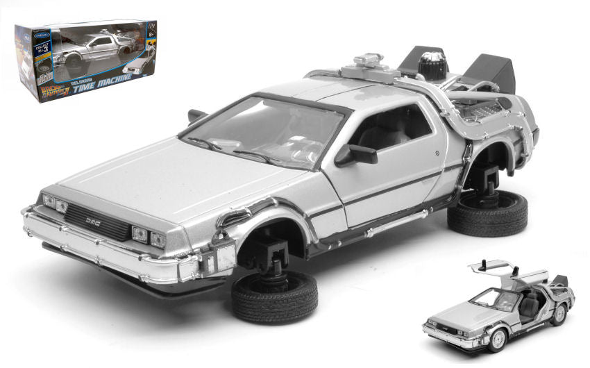 DE LOREAN "BACK TO THE FUTURE II" TIME MACHINE FLYING VERSION 1:24 - Welly - WE22441FV
