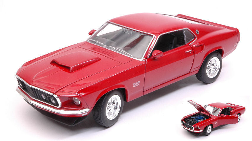 FORD MUSTANG BOSS 429 1969 DARK RED 1:24-27 - Welly - WE24067R