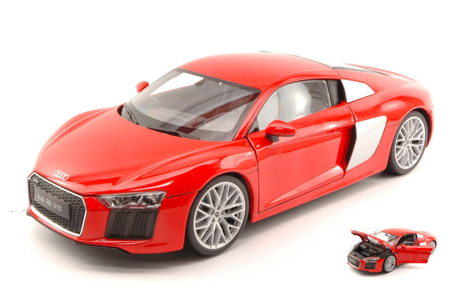 AUDI R8 V10 2016 RED 1:18 - Welly - WE8052R