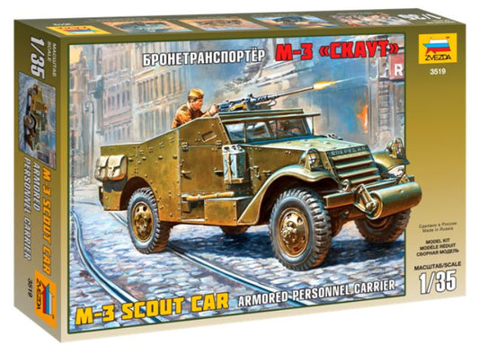 M3 SCOUT CAR ARMORED PERSONEL CARRIER KIT 1:35 - Zvezda - Z3519