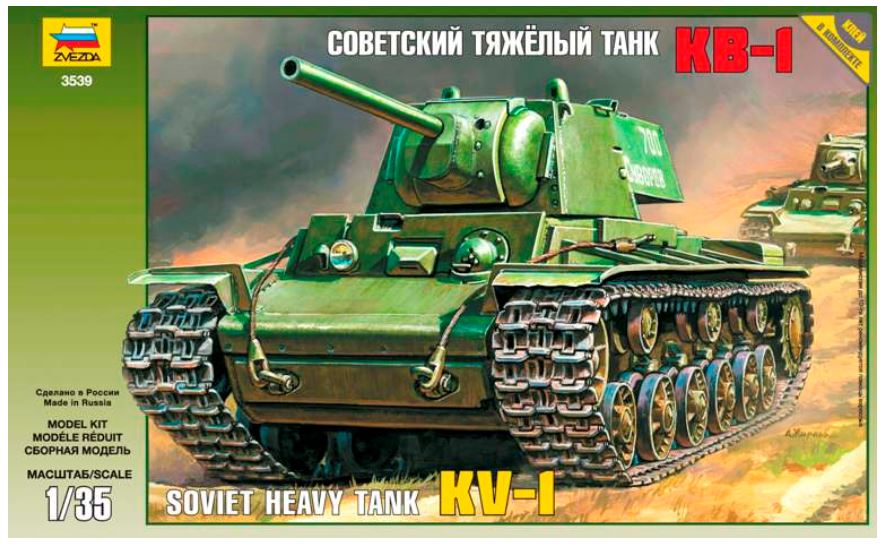 SOVIET HEAVY TANK KV-1 KIT 1:35 - Zvezda - Z3539