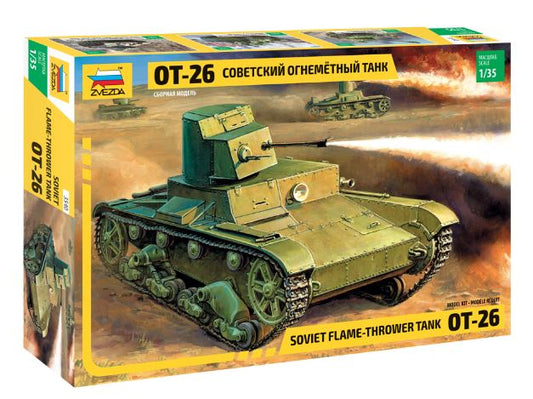 OT-26 SOVIET FLAME-THROVER TANK KIT 1:35 - Zvezda - Z3540