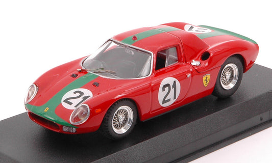FERRARI 250 LM N.21 8th MONZA 1966 DE SIEBENTHAL-PLEIXINHO 1:43 - Best Model - BT9198
