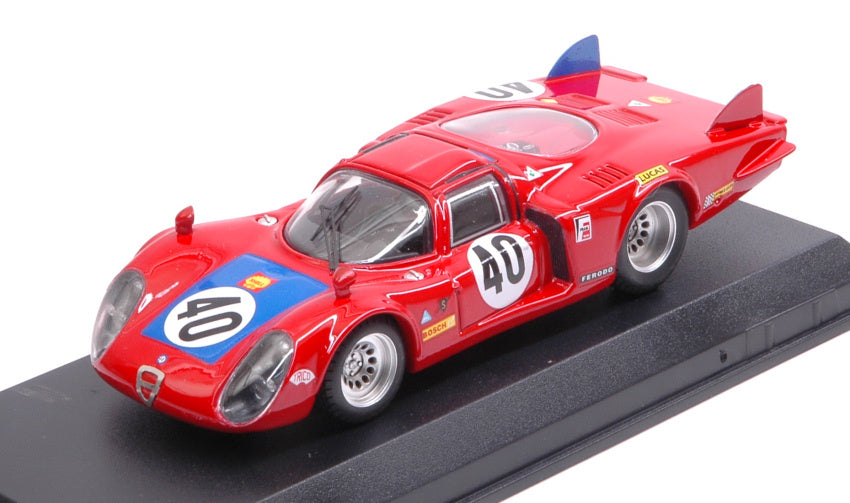 ALFA ROMEO 33.2 N.40 6th LM 1968 M.CASONI-G.BISCALDI 1:43 - Best Model - BT9255