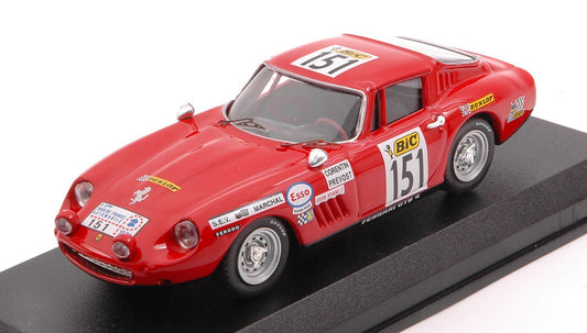 FERRARI 275 GTB N.151 DISQUAL.TOUR DE FRANCE 1970 CORENTIN-PREVOST 1:43 - Best Model - BT9383