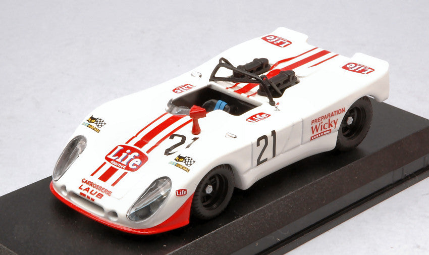 PORSCHE 908 FLUNDER N.21 10th 1000 KM MONZA 1971 BRAMBILLA-MATI-WIKI1:43 - Best Model - BT9418