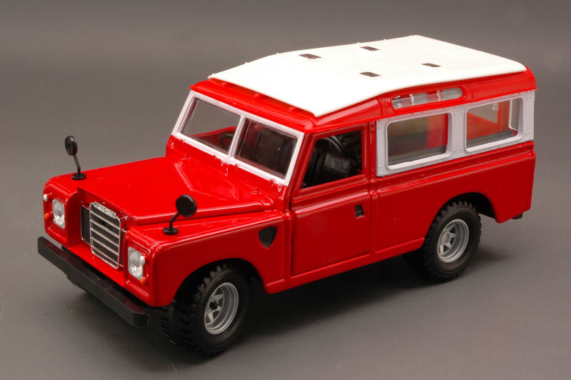 LAND ROVER 110 1983 RED W/WHITE ROOF 1:24 - Burago - BU22063R