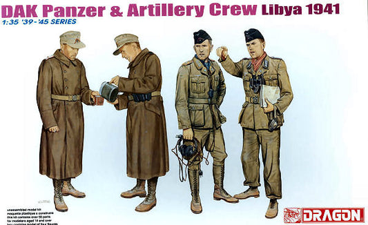DAK PANZER & ARTILLERY CREW (LYBIA 1941) KIT 1:35 - Dragon - D6693