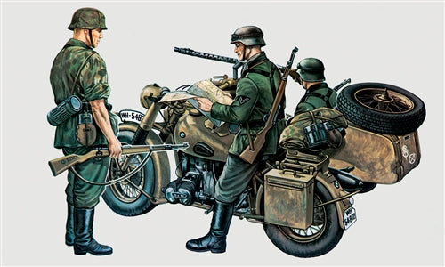 BMW R 75 WITH SIDE CAR MOTO KIT 1:35 - Italeri - IT0315