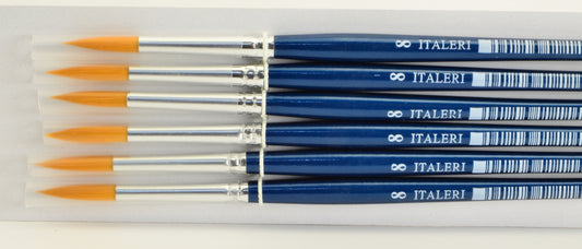 PENNELLO SINTETICO TONDO 8 Pz.6 - Italeri - IT51211