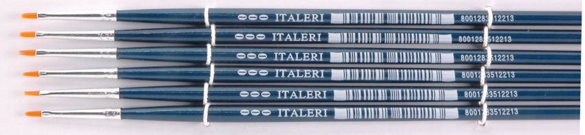 PENNELLO SINTETICO PIATTO 000 Pz.6 - Italeri - IT51221
