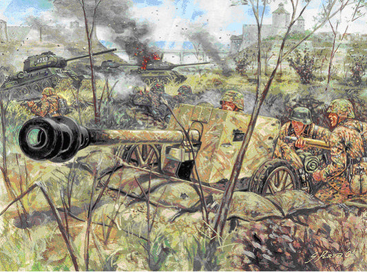 GERMAN PAK 40 GUN W/SERVANT KIT 1:72 - Italeri - IT6096