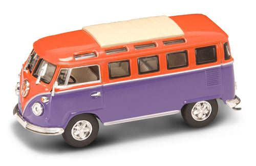 VW MICROBUS 1962 ORANGE/VIOLET 1:43 - Lucky Die Cast - LDC43209OR