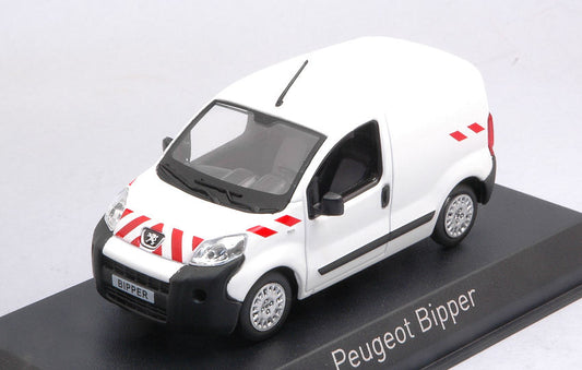 PEUGEOT BIPPER 2009 WHITE W/RED STRIPPING 1:43 - Norev - NV479868