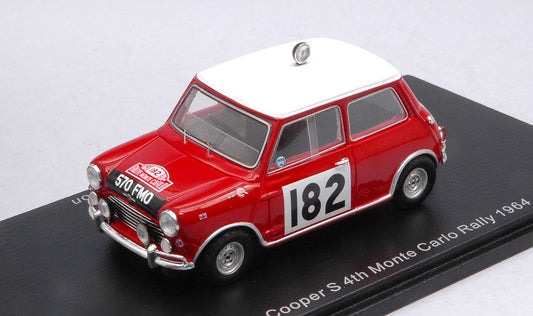 MORRIS COOPER S N.182 4th MONTE CARLO RALLY 1964 T.MAKINEN-P.VANSON 1:43 - Spark Model - S1191