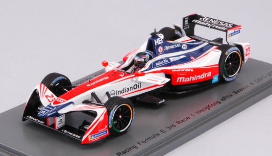 MAHINDRA N.23 3rd Rd.1 HONG KONG FORMULA E (2017-2018) N.HEIDFIELD 1:43 - Spark Model - S5933