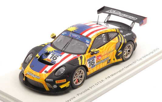 PORSCHE 911 GT3 R N.16 FIA GT VALLELUNGA 2019 A.D'SILVA-W.TAN 1:43 - Spark Model - S6316