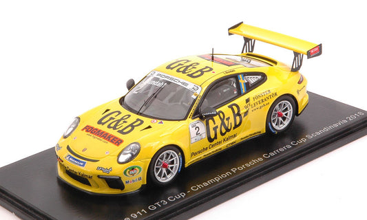 PORSCHE 911 GT3 CUP N.2 CARRERA CUP SCANDINAVIA 2018 L.SUNDAHL 1:43 - Spark Model - S8501