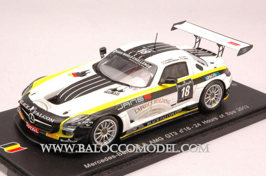 MERCEDES SLS GT3 N.18 24H SPA 2013 HUMMEL-JANS-JAGER-CHRISTODOULOU 1:43 - Spark Model - SB041