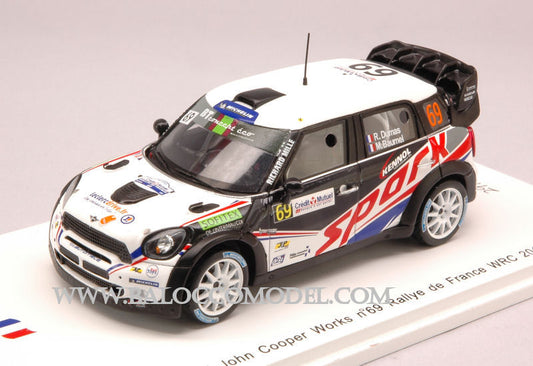 MINI JOHN COOPER N.69 RALLY DE FRANCE 2012 DUMAS-BAUMEL 1:43 - Spark Model - SF040