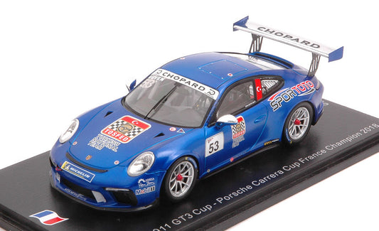 PORSCHE 911 GT3 N.53 CARRERA CUP FRANCE CHAMPION 2018 A.GUVEN 1:43 - Spark Model - SF140