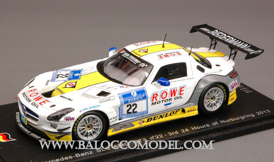 MERCEDES SLS AMG GT3 N.22 3rd NURBURGRING 2013 1:43 - Spark Model - SG079