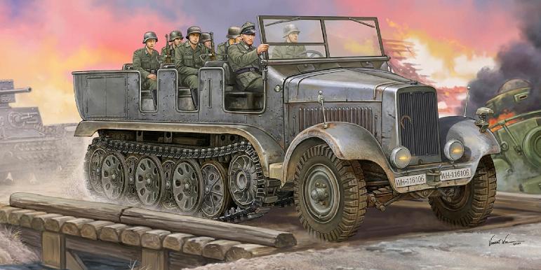GERMAN SD.KFZ.Halbkettenzugmaschine Artillerieausfuhrung KIT 1:35 - Trumpeter - TP5531