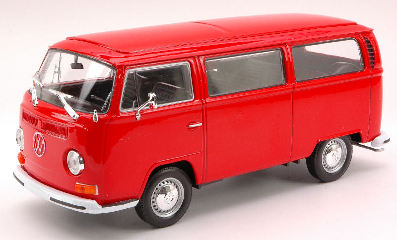 VW T2 BUS 1972 RED 1:24 - Welly - WE2403