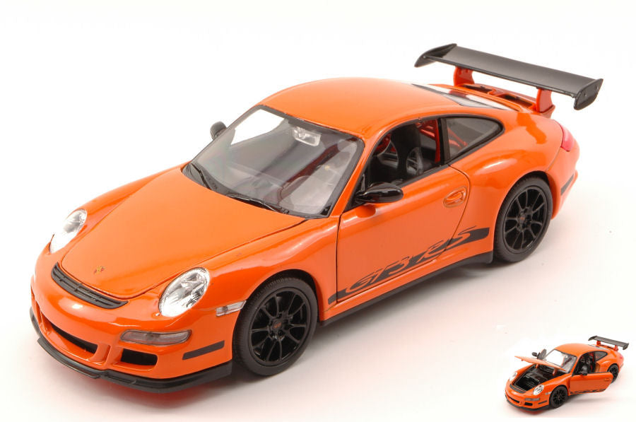 PORSCHE 911 GT3 RS (997) 2006 ORANGE 1:24 - Welly - WE2495R