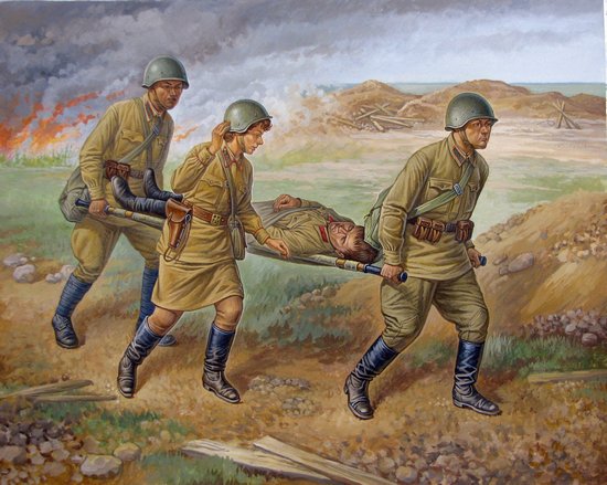SOVIET MEDICAL PERSONNEL KIT 1:72 - Zvezda - Z6152