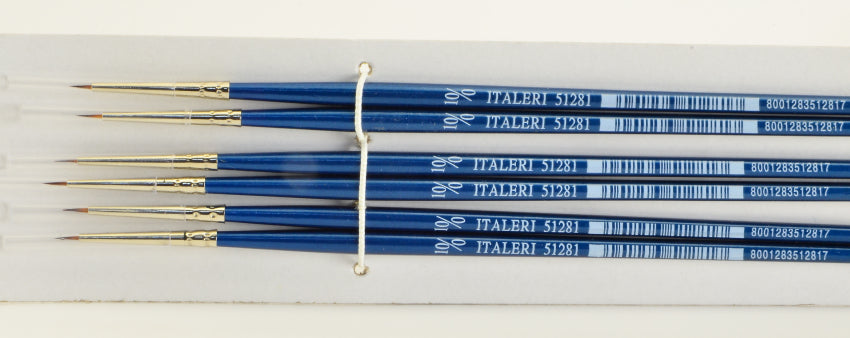 PENNELLO SINTETICO TONDO 0/10 PZ.6 - Italeri - IT51281