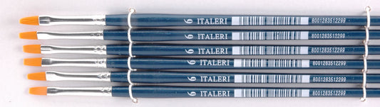 PENNELLO SINTETICO PIATTO 6 Pz.6 - Italeri - IT51229