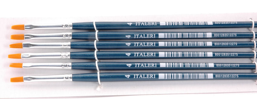 PENNELLO SINTETICO PIATTO 4 Pz.6 - Italeri - IT51227