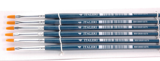 PENNELLO SINTETICO PIATTO 4 Pz.6 - Italeri - IT51227