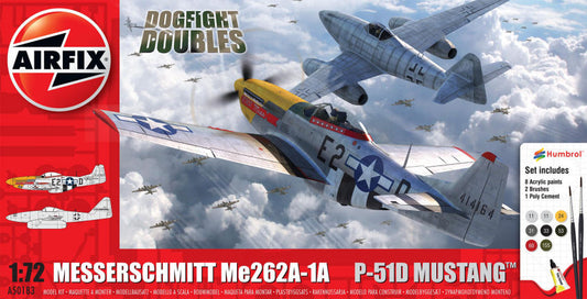 MESSERSCHMITT ME262 AND P51D MUSTANG DOGFIGHT DOUBLE KIT 1:72 - Airfix - A50183