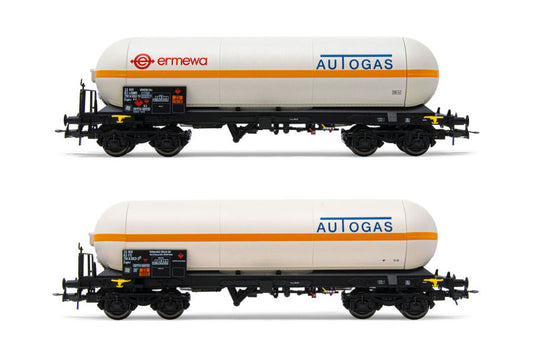FS 2-UNIT PACK GAS TANK WAGON 4 AXLES EP.V 1:87 - Rivarossi - HR6511