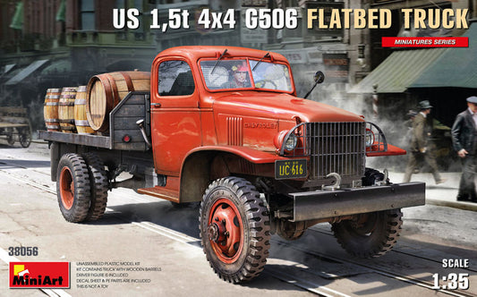 US 1,5 t 4x4 G506 FLATBED TRUCK KIT 1:35 - Miniart - MIN38056