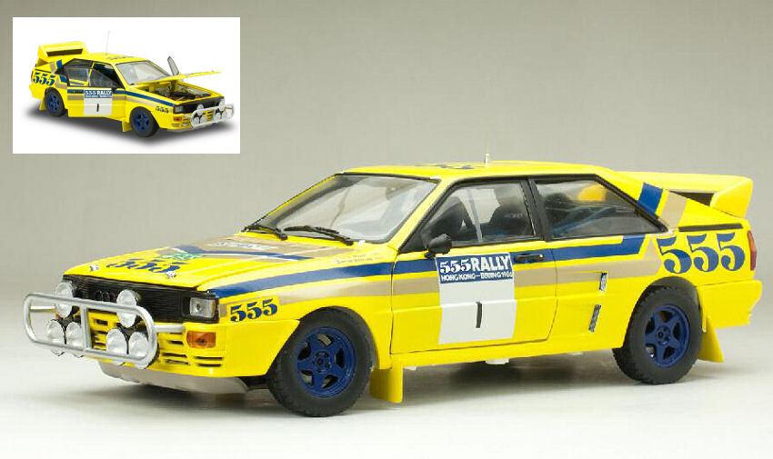 AUDI QUATTRO A2 N.1 WINNER RALLY HONG KONG 1986 BLOMQVIST-BERGLUND 1:18 - SunStar - SS4255