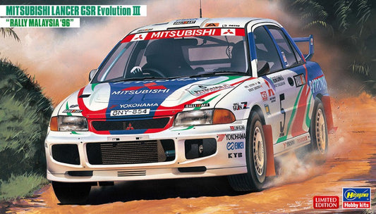 MITSUBISHI LANCER GSR EVO III RALLY MALAYSIA 1996 KIT 1:24 - Hasegawa - HA20537