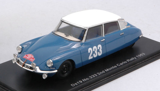 CITROEN DS19 N.233 2nd MONTE CARLO 1963 P.TOIVONEN-A.JARVI 1:43 - Spark Model - S5531