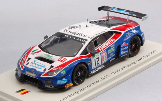 LAMBORGHINI HURACAN GT3 N.12 24 H SPA 2017 BERETTA-GATTUSO-PICCINI 1:43 - Spark Model - SB295