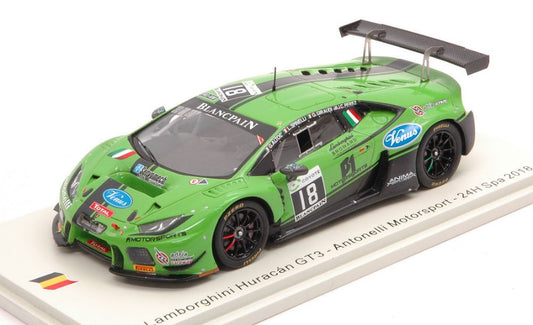 LAMBORGHINI HURACAN GT3 N.18 24 H SPA 2018 PEREZ-GIRAUDI-SPINELLI-ALTOE - Spark Model - SB306